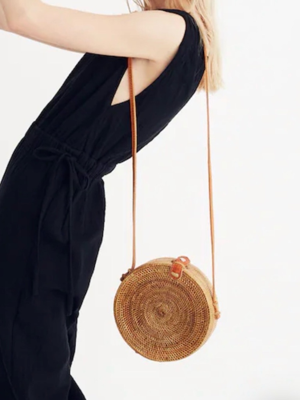 Bali Round Rafia Basket Rattan Purse